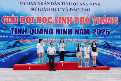 THPT Chuyên Hạ Long tỏa sáng tại Giải Bơi học sinh phổ thông tỉnh Quảng Ninh năm 2026